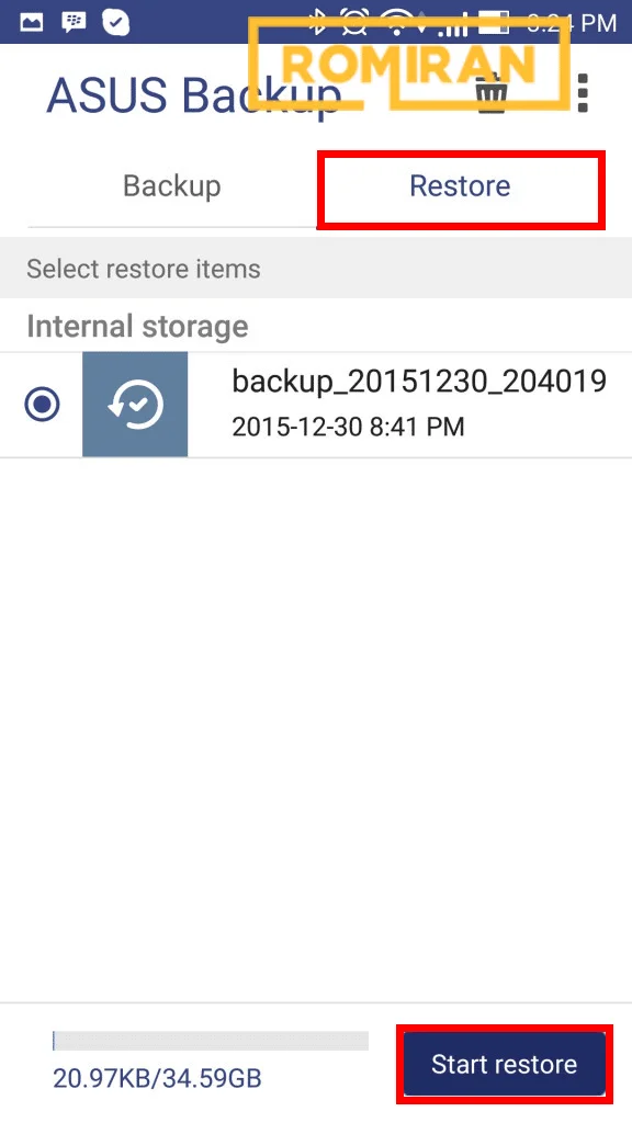 Restore